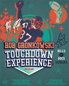 Rob Gronkowski Touchdown Experience - Including Throwing A Touchdown Pass To Gronk With A Gronk Spike & (2) Tickets To The Bills vs. Buccaneers Game on 12/12/21 - Proceeds Donated to Charity